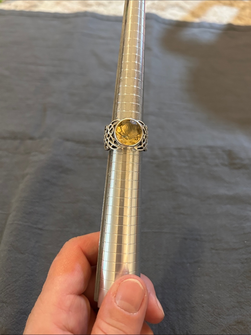 Gorgeous Silpada 925 citrine ring sz 9